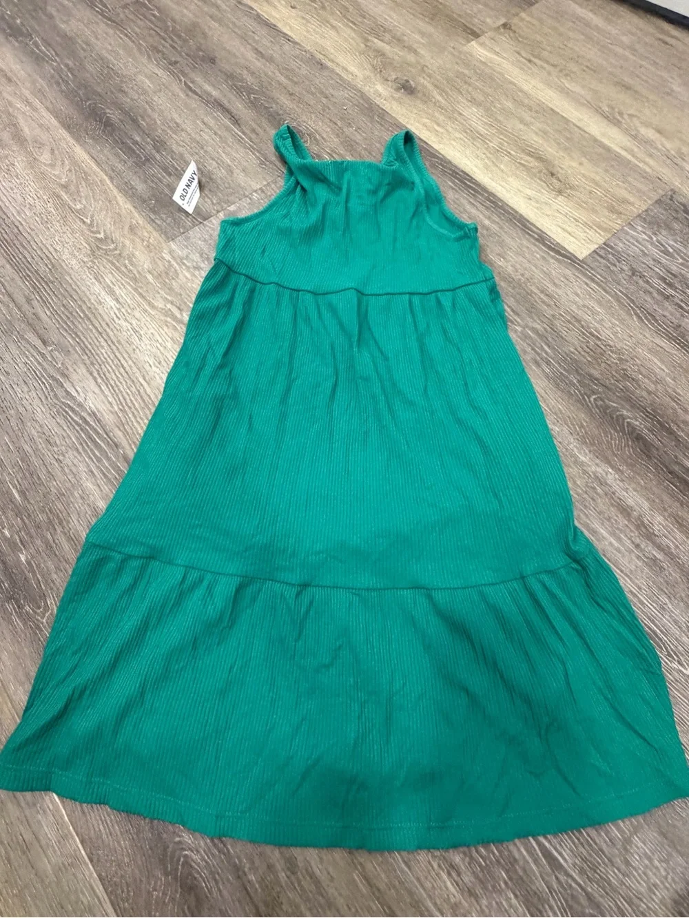 Old Navy Emerald Green Tiered Tank Dress